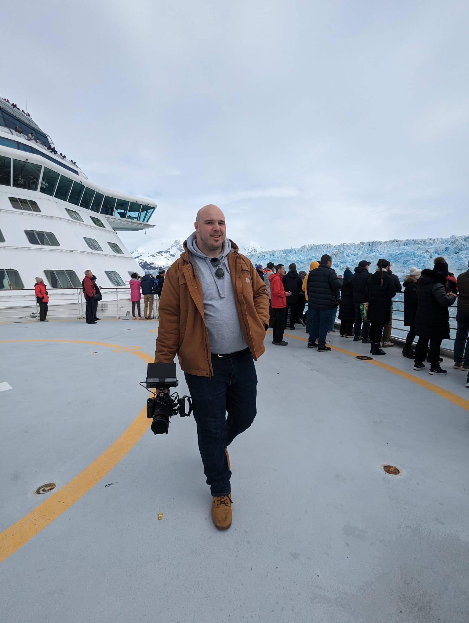 Jerome Smith on location during a production shoot